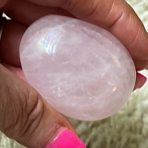 Natural Rose Quartz Palm Stone